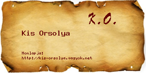 Kis Orsolya névjegykártya