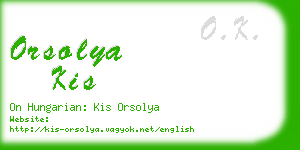 orsolya kis business card
